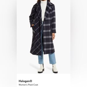 Halogen Plaid Coat
